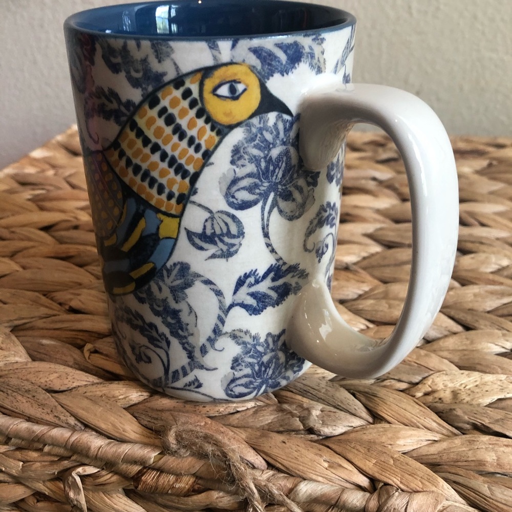 William Sonoma peacock coffee cup